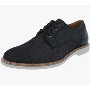 Steve Madden Mens Nevelle Derby Oxford Textured Lace-up Shoes Black Size 13